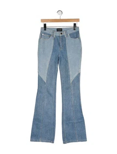 Pre-owned Retroféte Mid-rise Wide Leg Jeans In Blue