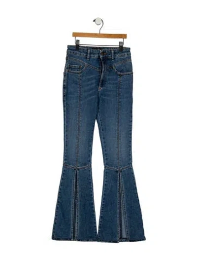 Pre-owned Retroféte Mid-rise Wide Leg Jeans In Blue