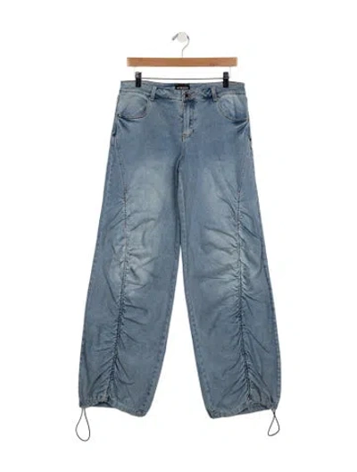Pre-owned Retroféte Mid-rise Wide Leg Jeans In Blue