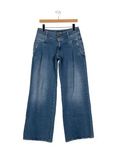 Pre-owned Retroféte Mid-rise Wide Leg Jeans In Blue