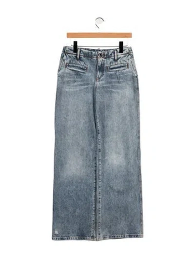 Pre-owned Retroféte Mid-rise Wide Leg Jeans In Blue
