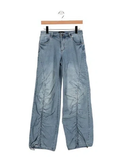 Pre-owned Retroféte Mid-rise Wide Leg Jeans In Blue