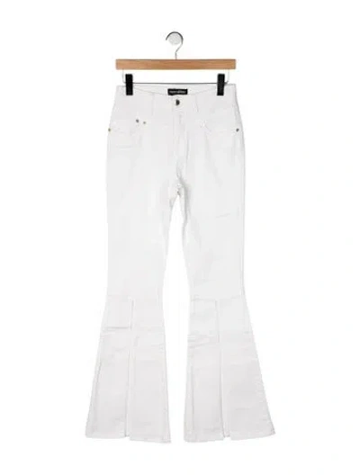 Pre-owned Retroféte Mid-rise Wide Leg Jeans In White