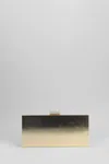 Retroféte Milo Clutch In Gold Metal Alloy In Black