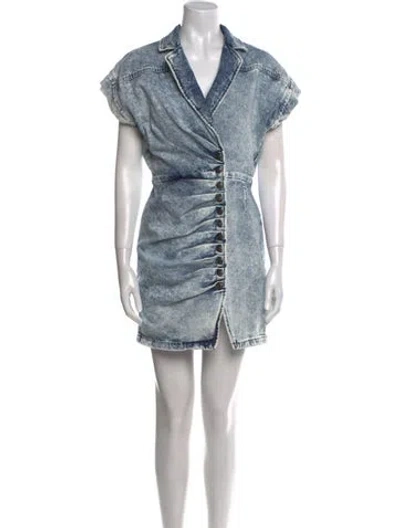 Pre-owned Retroféte Mini Dress In Blue