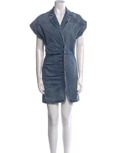 Pre-owned Retroféte Mini Dress In Blue