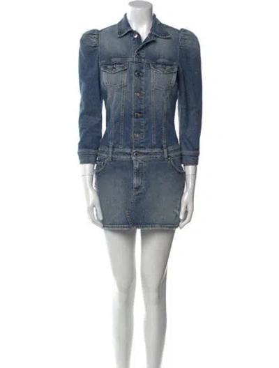 Pre-owned Retroféte Mini Dress In Blue