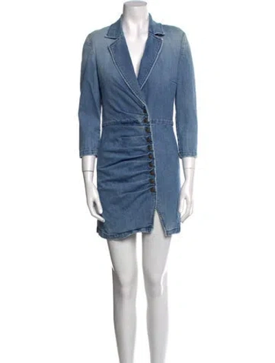 Pre-owned Retroféte Mini Dress In Blue