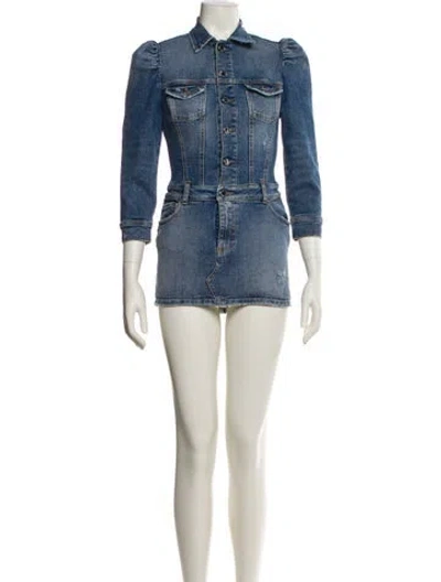 Pre-owned Retroféte Mini Dress In Blue