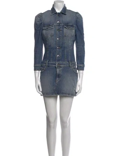 Pre-owned Retroféte Mini Dress In Blue