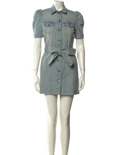 Pre-owned Retroféte Mini Dress In Blue