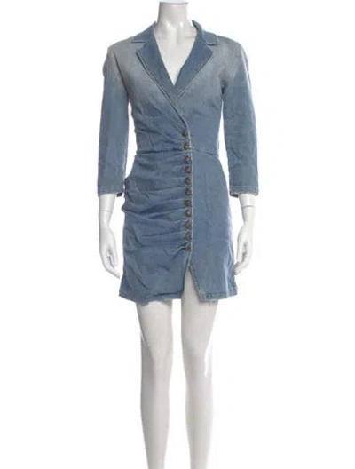 Pre-owned Retroféte Mini Dress In Blue