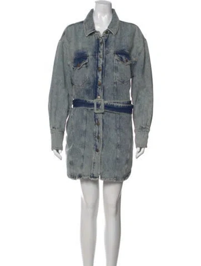 Pre-owned Retroféte Mini Dress In Blue
