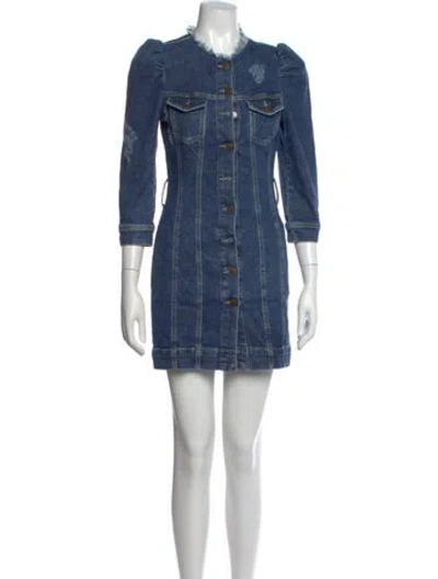 Pre-owned Retroféte Mini Dress In Blue
