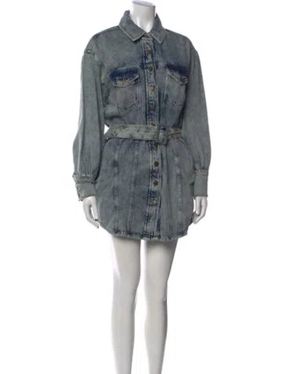 Pre-owned Retroféte Mini Dress In Blue