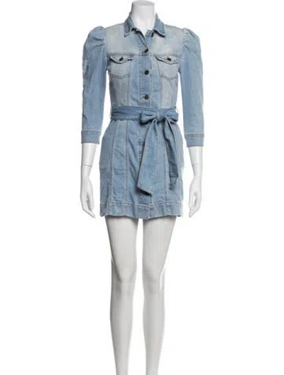 Pre-owned Retroféte Mini Dress In Blue