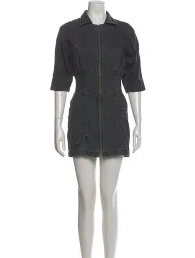 Pre-owned Retroféte Mini Dress In Gray