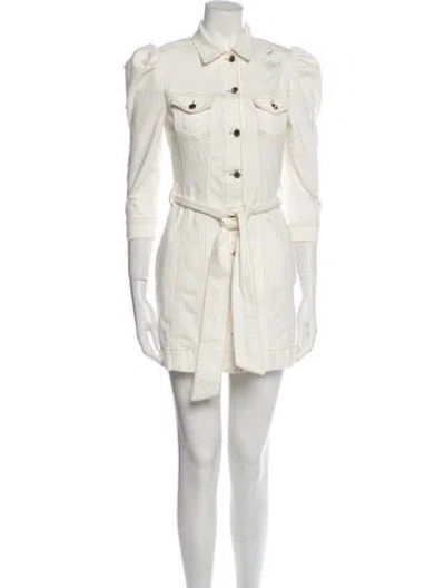 Pre-owned Retroféte Mini Dress In Neutral