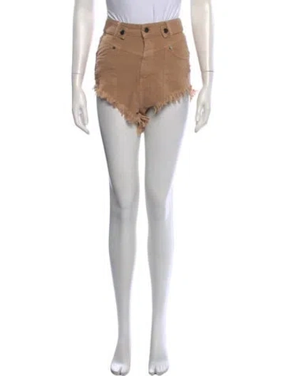 Pre-owned Retroféte Mini Shorts In Brown/neutrals