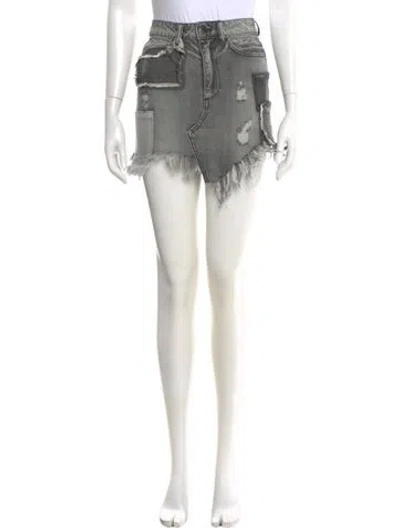 Pre-owned Retroféte Mini Skirt In Blue