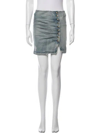 Pre-owned Retroféte Mini Skirt In Blue