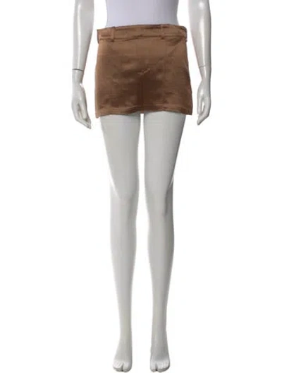 Pre-owned Retroféte Mini Skirt In Brown