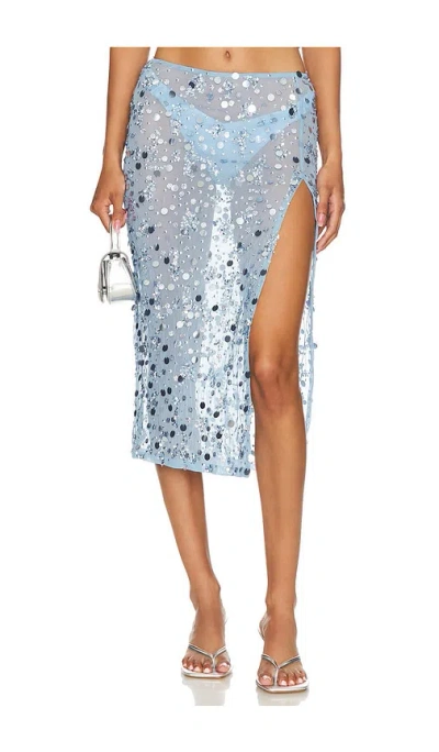 Retroféte Mirage Skirt In Dusk Blue