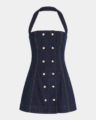 Retroféte Miramar Denim Dress In Blue