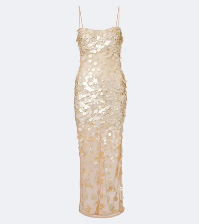 Retroféte Retrofête Mischa Embellished Cocktail Dress In Sand