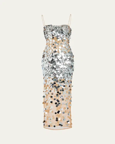 RETROFÉTE MISCHA SEQUIN-EMBELLISHED SLEEVELESS MIDI DRESS