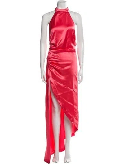 Pre-owned Retroféte Mock Neck Long Dress W/ Tags In Pink