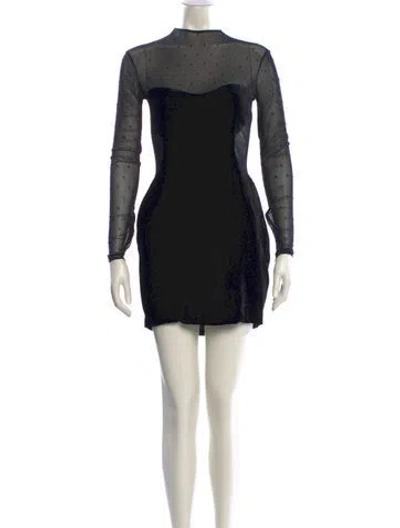 Pre-owned Retroféte Mock Neck Mini Dress W/ Tags In Black