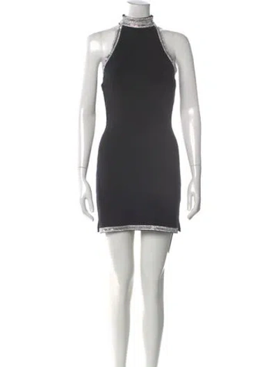 Pre-owned Retroféte Mock Neck Mini Dress W/ Tags In Gray