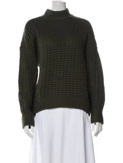 Pre-owned Retroféte Mock Neck Sweater In Green