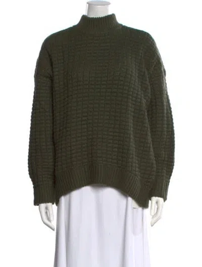 Pre-owned Retroféte Mock Neck Sweater In Green
