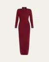 Retroféte Monroe Embellished Cashmere-blend Maxi Dress In Burgundy