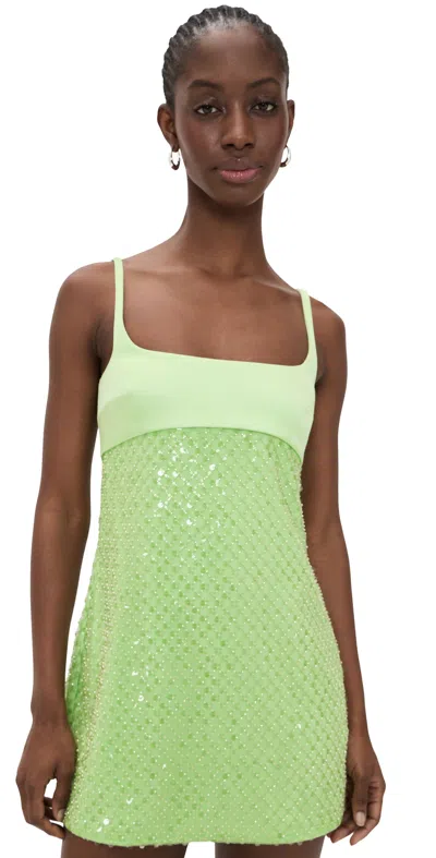 Retroféte Monyca Sequin Dress Pistachio In Green