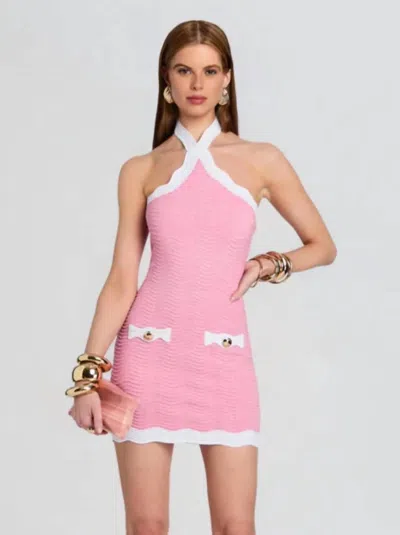 Retroféte Myna Knit Dress In Pink