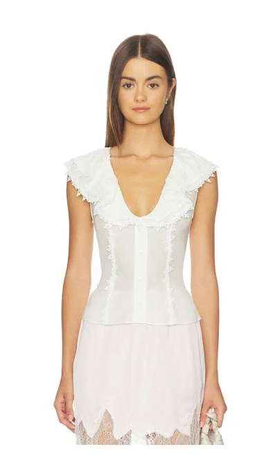 Retroféte Myrth Top In White