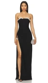 Retroféte Nadia Dress In Black & Silver