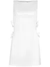 Retroféte Nadine Bow And Crystal-embellished Cutout Satin Mini Dress In White