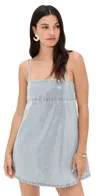 Retroféte Nadiya Sequined Denim Mini Dress In Blue