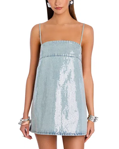 Retroféte Nadiya Sequined Denim Dress