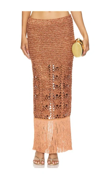 Retroféte Naida Skirt In É‡‘å±žè´¨æ„ÿæ£•