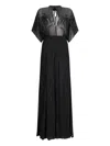 Retroféte Nalina Palm-tree Beaded Maxi Dress In Black