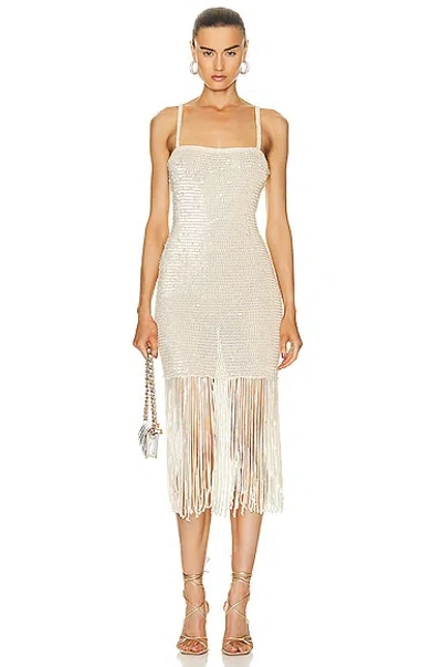 Retroféte Nalu Dress In Iridescent Ivory