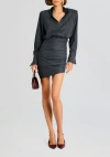 Retroféte Narine Mini Dress In Charcoal