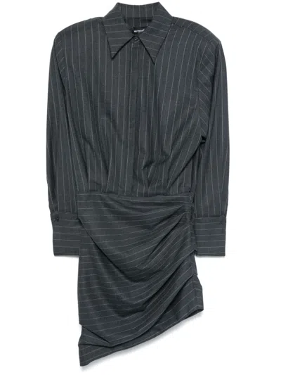 Retroféte Narine Mini Dress In Charcoal