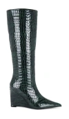 Retroféte Natassa Wedge Boot In Pine Croco