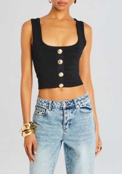 Retroféte Retrofête Nella Top In Metallic Black
